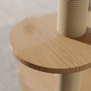 Moderne Houten Kattenboom Toren Krabpaal Kitten Klimframe En Speelgoed Duurzaam Kattenmeubilair Met Kartonnen Verpakking - Product Image 3