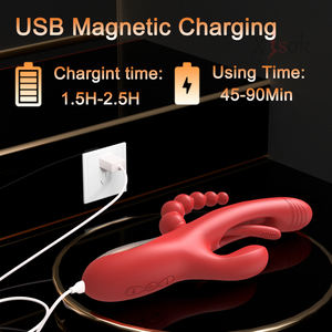 Хит продаж, 3 в 1 Вибраторы для поглаживания точки G, секс-игрушки, реалистичные кролики, Вибраторы для взрослых, игрушки для женщин, Стимулятор клитора, массажер - Product Image 5