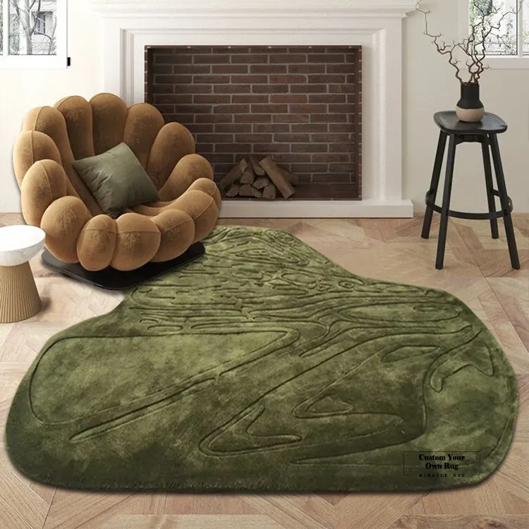 Alfombras grandes de estilo nórdico con mechones en 3D, alfombras grandes para sala de estar, 200x240cm, decoración geométrica abstracta para el hogar, alfombras y alfombras personalizadas