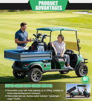 Vente en gros de mini-véhicules utilitaires à 4 places, voiturette de golf électrique avec cargaison