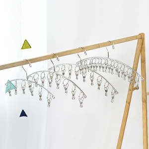 Étendoir à linge en acier inoxydable avec 8, 10, 12, 16 ou 20 pinces, séchoir à linge coupe-vent - Product Image 2
