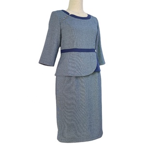 Vestido de Trabajo de Verano para Mujer, Manga Corta, Largo hasta la Rodilla, para Oficina - Product Image 3