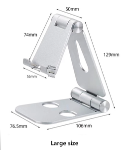 Supporto da Tavolo Pieghevole Multi-Angolo Regolabile in Alluminio per Cellulare e Tablet, Compatibile con <span class=keywords><strong>iPad</strong></span> e iPhone MCX-Z26, Formato Grande - Product Image 2