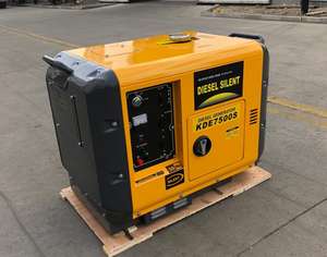 VLAIS 5kW/6kVA 220V/380V/50Hz Groupe électrogène diesel silencieux triphasé approuvé CE COC ISO Type portable à faible consommation de carburant - Product Image 2