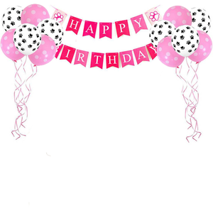 Garra globo cumpleaños sombrero y corbata Banner impreso mascota fiesta decoración suministros conjunto <span class=keywords><strong>para</strong></span> la fiesta de cumpleaños del perro - Product Image 5
