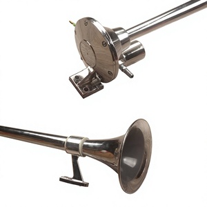 Bocina de aire de tubo largo de 640 mm, 12 V, 24 V, cromada, para coches, camiones, furgonetas y barcos - Product Image 2