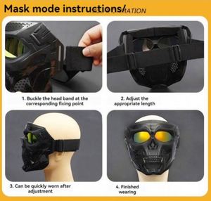 Nuevas Gafas de Ciclismo Usa Mairun823 Skull Pro, Resistentes al Viento, Ligeras, Compatibles con Casco Táctico, para Motocross/Motocicleta/Esquí - Product Image 5