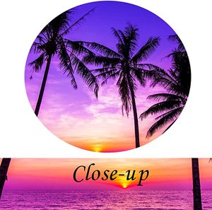 4 Tấm Hình Cây Cọ Nhiệt Đới Hình In Nghệ Thuật Treo Tường Thiên Nhiên Trên Bãi Biển Đại Dương Hoàng Hôn Màu Tím Trên Khung Vải Bố - Product Image 5