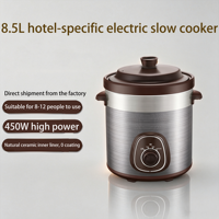 Marmite Électrique Commerciale en Céramique Non Revêtue, Multifonctionnelle, pour Ragoûts et Congee, Appareil de Cuisson du Congee