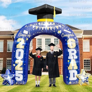 Bước Nhảy Vọt mới 10ft tốt nghiệp Lều bơm hơi chính thức Mũ vòm <span class=keywords><strong>LED</strong></span> <span class=keywords><strong>2025</strong></span> quảng cáo PVC cửa lễ hội Quà Tặng - Product Image 2
