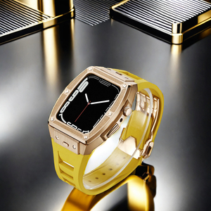 Cassa in Metallo di Lusso con Logo Personalizzato, Alta Qualità in Acciaio Inossidabile 316L per <span class=keywords><strong>Apple</strong></span> <span class=keywords><strong>Watch</strong></span> Serie 6 <span class=keywords><strong>7</strong></span> 8 9 - Product Image 5