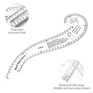 Jp đa chức năng vẽ thước đo quần áo phụ trợ công cụ đo lường thiết kế thời trang Pháp đường cong Cai Trị - Product Image 6