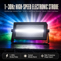 Projecteur stroboscopique LED RGB 96+32, 90 segments, mappage de pixels, DMX512 sans fil, RDM, éclairage de scène, blinder, wash, 9000K, pour concerts et clubs