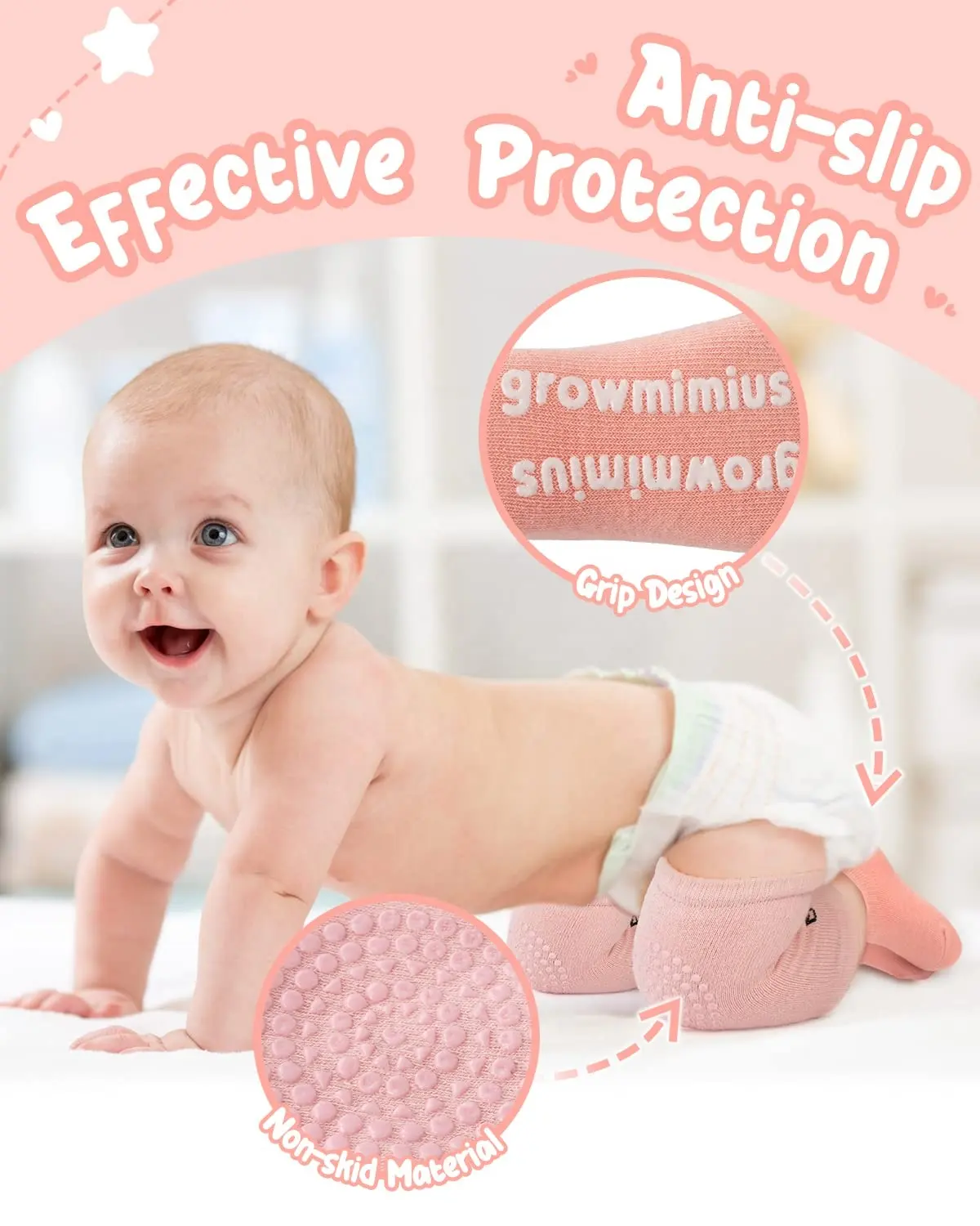 Baby Kniebeschermers Voor Kruipende Kniebeschermers Verstelbare Elastische Beenwarmers Anti-Slip Beenbeschermer Voor Unisex Peuters