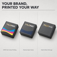 Boîte d'expédition en carton ondulé noir avec logo personnalisé en feuille d'or pour cosmétiques, bougies, bijoux, emballages cadeaux, auto-fermante