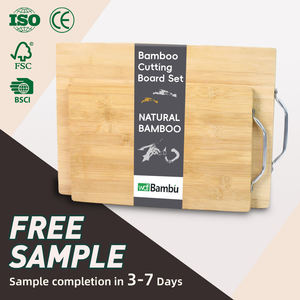 Juego de 2 Tablas de Cortar de Bambú Orgánico Personalizadas de Fábrica, Tablas de Cortar de Bambú de 2 Tamaños Surtidos - Product Image 1