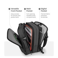Sac à dos pour homme avec grande capacité et compartiment séparé pour chaussures, sac de voyage et pour ordinateur portable résistant à l'eau pour affaires