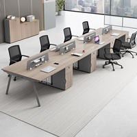 Poste de travail modulaire commercial en bois massif moderne - Bureau de direction ergonomique à hauteur réglable avec tiroirs de rangement et gestion des câbles