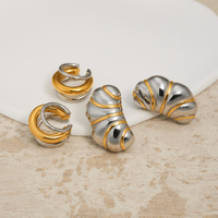 Nouvelles Boucles d'oreilles classiques en forme de nymphes de cigales mélangées 2026 Dazan Winter INS, en acier inoxydable hypoallergénique plaqué or 18 carats, bijoux pour femme