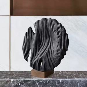 Scultura Astratta Incisa Artigianale in Legno Massello, Arte Moderna per Ingresso, Camere d'Albergo di Lusso, Showroom, Alta Qualità Personalizzabile <span class=keywords><strong>RUYA</strong></span> - Product Image 6