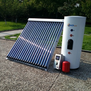 Chauffe-eau solaire à tubes sous vide pressurisés autoportant en acier inoxydable Solar Keymark 300L pour usage domestique - Product Image 2