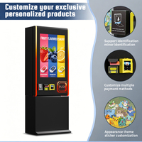 Distributeur automatique 24h/24 sans surveillance avec écran tactile 32 pouces pour bars et discothèques, avec lecteur de carte d'identité et vérification de l'âge pour les petites entreprises