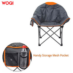 Silla Plegable para Exteriores Woqi, Color Gris Pizarra, Marco de Aluminio, 22x22x35.4 Pulgadas, Silla Redonda para Camping y Jardín con Portavasos - Product Image 2