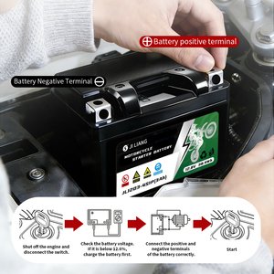 แบตเตอรี่ลิเธียมไอออน Lifepo4 12V 3AH สำหรับรถจักรยานยนต์ มาตรฐาน EU US - Product Image 2