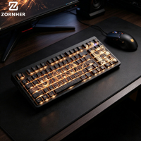 Zornher Keyboard Wholesale Gaming Keyboard RGB Backlit Metal Keyboard TKL Mechanical Keyboard for Gaming with Custom Macro Keys