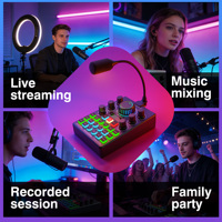 Carte son M7 Mini Live |   Interface audio portable |   Mélangeur de voix pour le streaming et le karaoké
