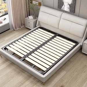 Bed Frame Thickened Iron Row Home Furniture Bedroom Set <b>Foldable</b> Tatami Bed Slat Customization Black Easy Assembly - Product Image 2