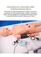 Maniquíes de Enfermería de Cuerpo Completo Avanzados para Personas Mayores, Modelos de Entrenamiento en Ciencias Médicas, Material de PVC, Ayudas Didácticas de Anatomía para el Cuidado