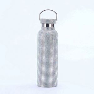 Glam Stainless Steel Vacuum Insulated Water Bottle Glitter Finish Travel <b>Flask</b> Pink Gold Silver Iridescent 6-12 Hours Thermal - Product Image 3