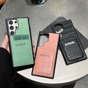 Funda de teléfono de lujo de cuero PU de línea de cocodrilo para Samsung Galaxy s24Ultra <span class=keywords><strong>s23</strong></span> Plus funda de teléfono con ranura para tarjeta S21 + Fundas de DISEÑADORES - Product Image 3