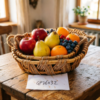Voorbeeldprijs Groothandel Handgemaakte Wilgenhouten Ambachten 3 Maten In elkaar te schuiven Wicker Mandjes Dik Gevlochten Touwhandvatten Ecologisch voor Fruit