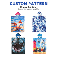 Peignoir de bain à capuche à séchage rapide, poncho de plage, combinaison de natation, combinaison de surf, combinaison de plongée, peignoir absorbant la transpiration, serviettes en microfibre
