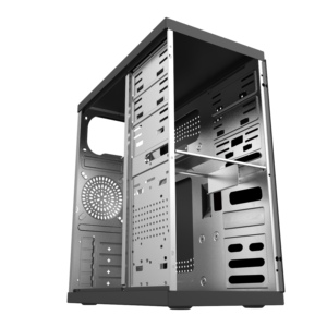 PC ATX a granel con ventilador de fuente de alimentación plexiglás caja de computadora refrigerada horizontal PC chasis CPU gabinete - Product Image 4