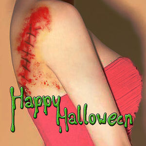 Moda Halloween <span class=keywords><strong>sangrienta</strong></span> cicatriz temporal impermeable tatuaje pegatina para disfraz fiesta maquillaje a prueba de <span class=keywords><strong>agua</strong></span> para graduación Diwali - Product Image 1