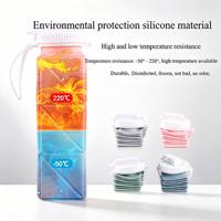 Bouteille d'eau pliable en silicone multi-sections avec poignée pour l'escalade