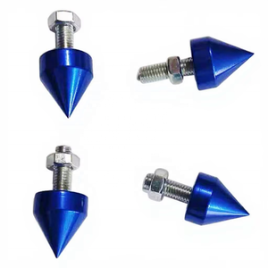 Universelles M6 Aluminium-Spike-Kennzeichenschrauben-Set Eloxierte Kegelschrauben für Auto- und Motorrad-Frontstoßstange, Kotflügel, Kofferraumdekoration - Product Image 3