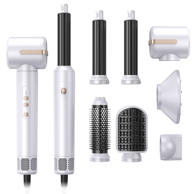 7 in 1 Powerful Hot Cold Hair Brush Dryer Comb Multi-functional Professional Hot Air Brush Styler One Step Hair Dryer Volumizer