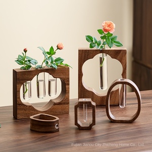 <span class=keywords><strong>Maceta</strong></span> Colgante Magnética <span class=keywords><strong>de</strong></span> Vidrio para Hidroponía, con Madera <span class=keywords><strong>de</strong></span> Nogal Negro Nórdico, Decoración <span class=keywords><strong>de</strong></span> Oficina y Escritorio - Product Image 1