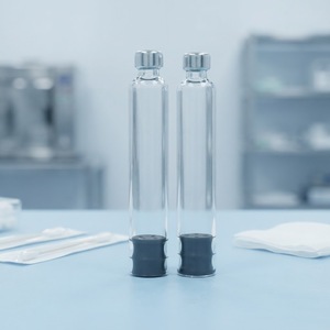 Durable <b>Refill</b> <b>Pen</b> Rubber Stopper Transparent Glass 3ml Sterile Round Design Suitable Skincare Cream Packaging Cartridge - Product Image 1