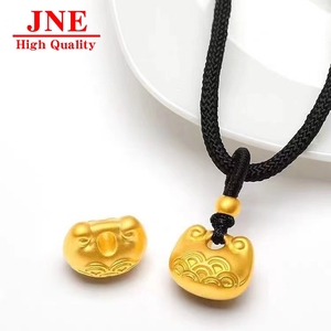 จี้ห้อยคอรูปหูแมวทองคำ 999 แบบโบราณ ขนาดเล็ก ดีไซน์อ้วนๆ  ของขวัญสำหรับคู่รัก - Product Image 1