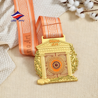 Medalla Deportiva de Metal Personalizada con Logotipo de Aleación de Zinc 2D, Diseño de Fábrica Longzhiyu con 20 Años de Experiencia, para Maratón, Triatlón, Carreras de 5KM y 10KM