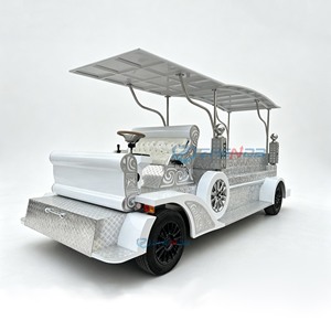 รถศพไฟฟ้าสีเงิน ดีไซน์ใหม่ คุณภาพสูง สไตล์วินเทจ สำหรับพิธีศพ - Product Image 2