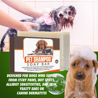 Barre de savon pour animaux de compagnie à base de plantes extra-forte pour chiens chats chiot peau sèche soulagement des démangeaisons contrôle des odeurs fabricant de savon désodorisant