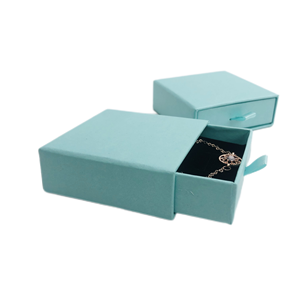 Luxury Green <b>Small</b> Custom logo Printing Packaging Storage Packing Necklace Ring Cardboard Jewelry <b>Drawer</b> Box - Product Image 2