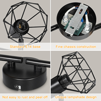 Plafonnier Orientable à 4 Points E14 avec Cage en Fer de Style Design Européen et Style Européen Élégant