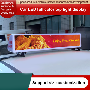 P8 Led Taxi Top Light Fijación de gancho de un solo lado Luz superior con pantalla Led Pantalla de doble cara Car Roof Top Led Display - Product Image 3